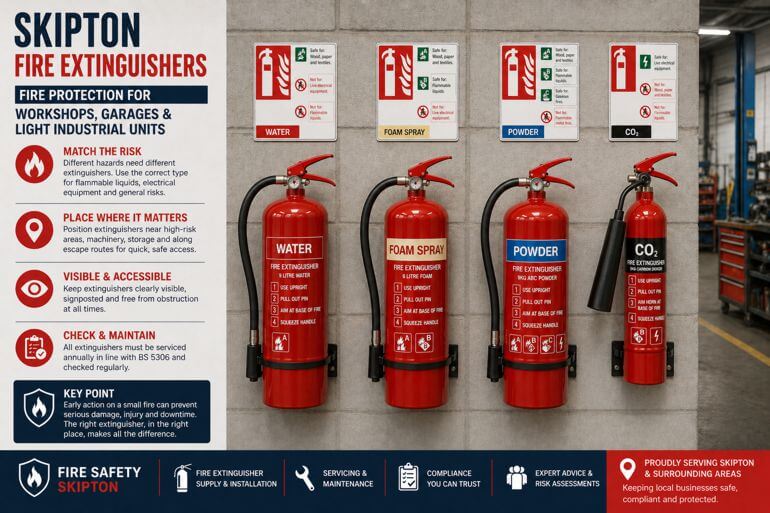 Skipton Fire Extinguishers for Workshops: Fire Protection for Workshops, Garages and Light Industrial Units